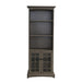 Crestview Collection Acacia 30" x 15" x 75" 2-Door 3-Shelf Transitional Dark Brown Wood Bookcase - CVFVR8201