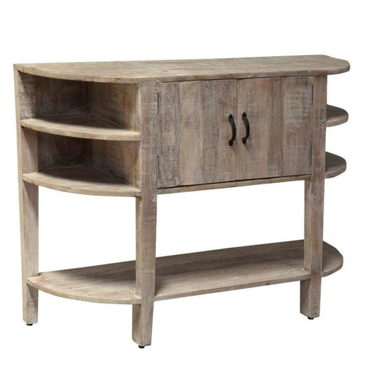 Crestview Collection Ainsley 47" x 15" x 35" Rustic Unfinished Wood Console - CVFNR792