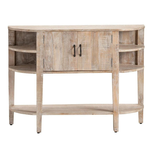 Crestview Collection Ainsley 47" x 15" x 35" Rustic Unfinished Wood Console - CVFNR792