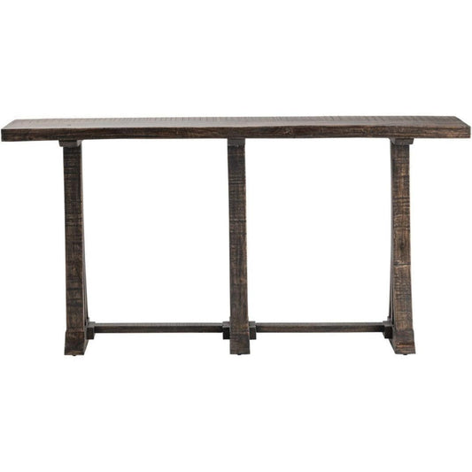 Crestview Collection Alpine 76" x 17" x 39" Transitional Wood Console Table In Ebony Finish - CVFNR797