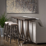 Crestview Collection Alpine 76" x 17" x 39" Transitional Wood Console Table In Ebony Finish - CVFNR797