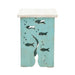 Crestview Collection Aquarium 22" x 22" x 23" Coastal Wood Square Accent Table In Seafoam and Whitewash Finish - CVFZR4529