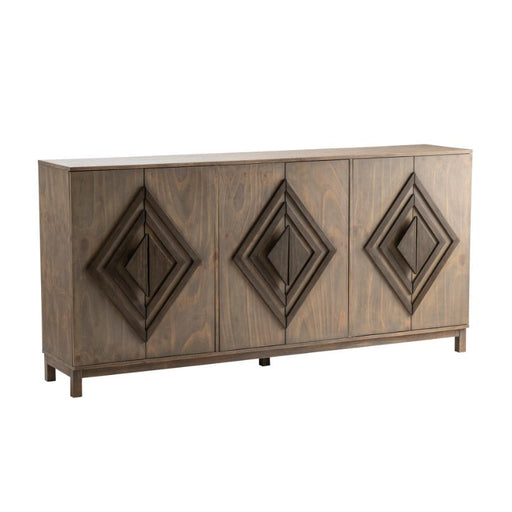 Crestview Collection Aspen 78" x 16" x 38" 6-Door Transitional Brown Wood Sideboard - CVFVR8230