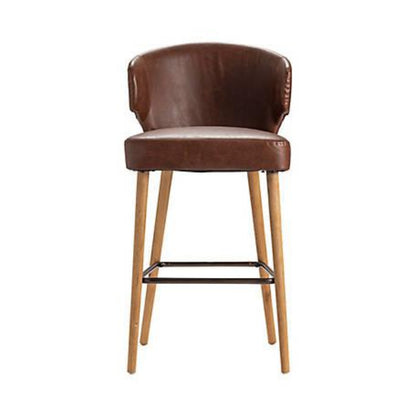 Crestview Collection Auburn 22" x 22" x 40" Traditional Faux Leather And Wood Bar Stool - CVFZR5134