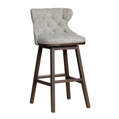 Crestview Collection Baltimore 21" x 20" x 40" Traditional Fabric And Wood Bar Stool - CVFZR5130