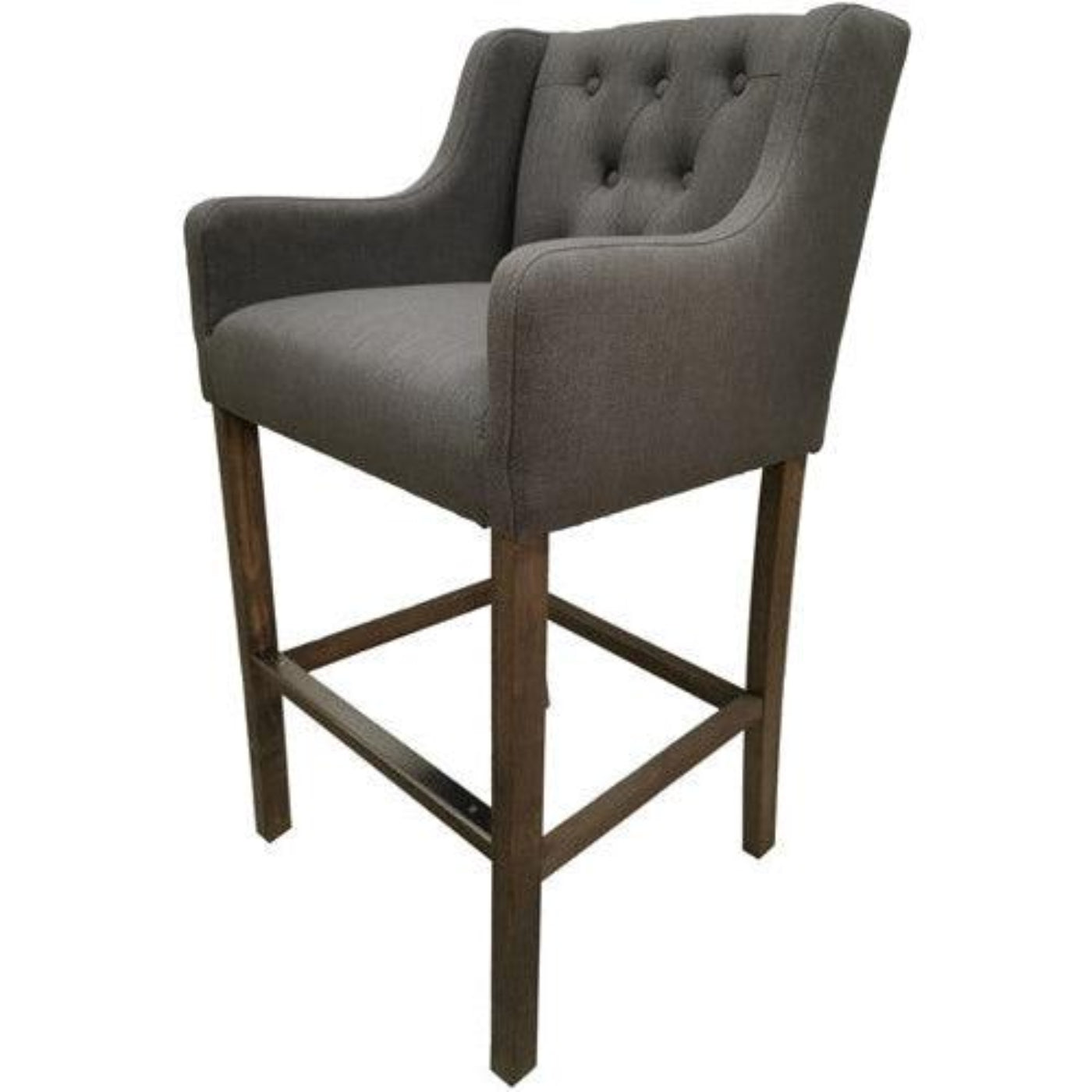 Crestview Collection Barrington 22" x 22" x 40" Traditional Fabric And Wood Bar Stool - CVFZR5132