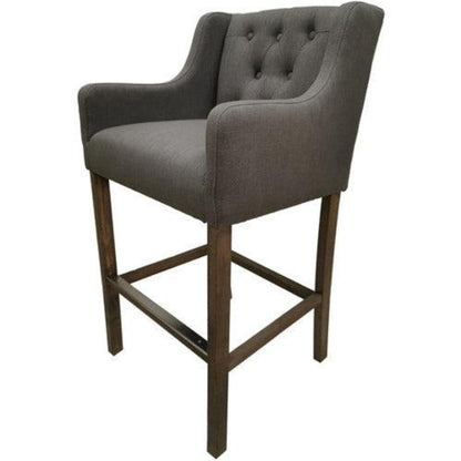 Crestview Collection Barrington 22" x 22" x 40" Traditional Fabric And Wood Bar Stool - CVFZR5132