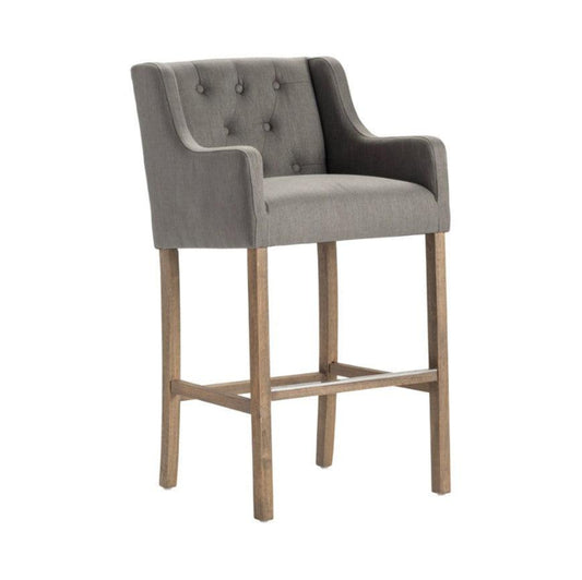 Crestview Collection Barrington 22" x 22" x 40" Traditional Fabric And Wood Bar Stool - CVFZR5132