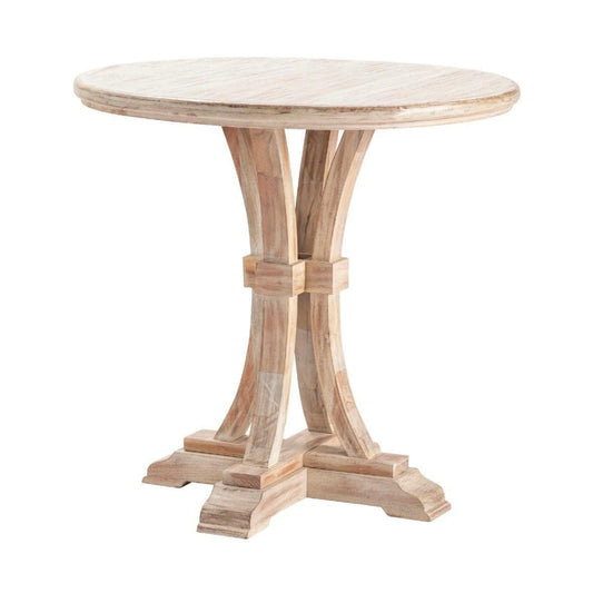 Crestview Collection Bengal Manor 32" x 32" x 31" Rustic Mango Wood Accent Table In Light Brown Finish - CVFNR631