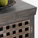 Crestview Collection Bengal Manor 38" x 72" x 18" 4-Door Rustic Brown Metal Lattice Work And Mango Wood Sideboard - CVFNR317