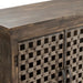 Crestview Collection Bengal Manor 38" x 72" x 18" 4-Door Rustic Brown Metal Lattice Work And Mango Wood Sideboard - CVFNR317