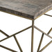 Crestview Collection Bengal Manor 40" x 40" x 18" Occasional Mango Wood Cocktail Table with Square Crazy Cut Iron In Aged Gold Finish - CVFNR682