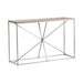 Crestview Collection Bengal Manor 50" x 15" x 31" Occasional Rough Mango Wood And Iron Asterisk Rectangle Console Table In Natural Wood and Nickel Finish - CVFNR676