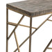 Crestview Collection Bengal Manor 51" x 15" x 32" Occasional Mango Wood Rectangle Console Table with Crazy Cut Iron In Aged Gold Finish In Burnished Ebony Finish - CVFNR684