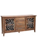 Crestview Collection Bengal Manor 66" x 17" x 34" 2-Door 3-Drawer Rustic Brown Acacia Wood And Aluminum Sideboard - CVFNR627