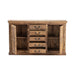 Crestview Collection Bengal Manor 69" x 14" x 40" 5-Drawer 2-Door Rustic Brown Mango Wood Sideboard - CVFNR306