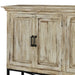 Crestview Collection Bengal Manor 72" x 13" x 37" 4-Door Rustic Mango Wood Sideboard In Heavily Distressed Antique White Finish - CVFNR704