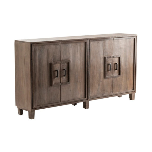 Crestview Collection Bengal Manor 72" x 14" x 37" 4-Door Rustic Brown Mango Wood Frame Detail Rough Hewn Sideboard - CVFNR659