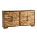 Crestview Collection Bengal Manor 72" x 16" x 37" 4-Door Rustic Brown Mango Wood Random Strips Sideboard - CVFNR337