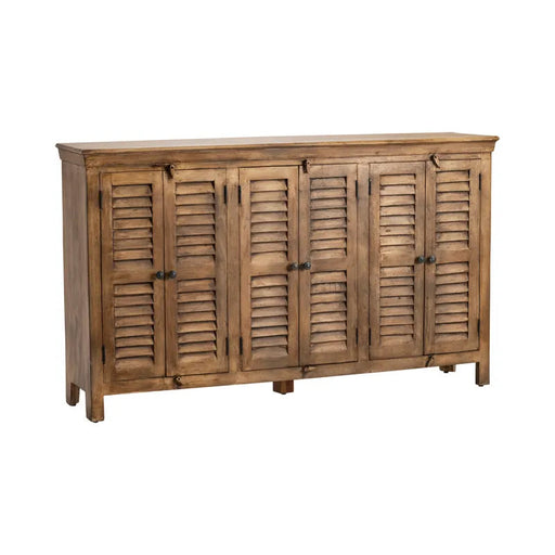 Crestview Collection Bengal Manor 72" x 16" x 42" 6-Door Rustic Brown Mango Wood Sideboard - CVFNR305