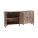 Crestview Collection Bengal Manor 72" x 17" x 36" 4-Door Rustic Brown Mango Wood Herringbone Pattern Sideboard - CVFNR663