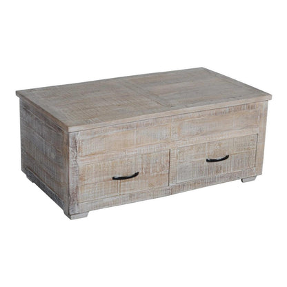 Crestview Collection Brogden 46" x 26" x 19" Occasional Wood 2-Drawer Rectangle Cocktail Table