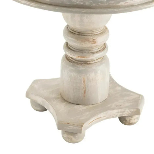 Crestview Collection Castleberry 30" x 30" x 30" Rustic Wood Accent Table In Weathered Gray Finish - CVFNR892