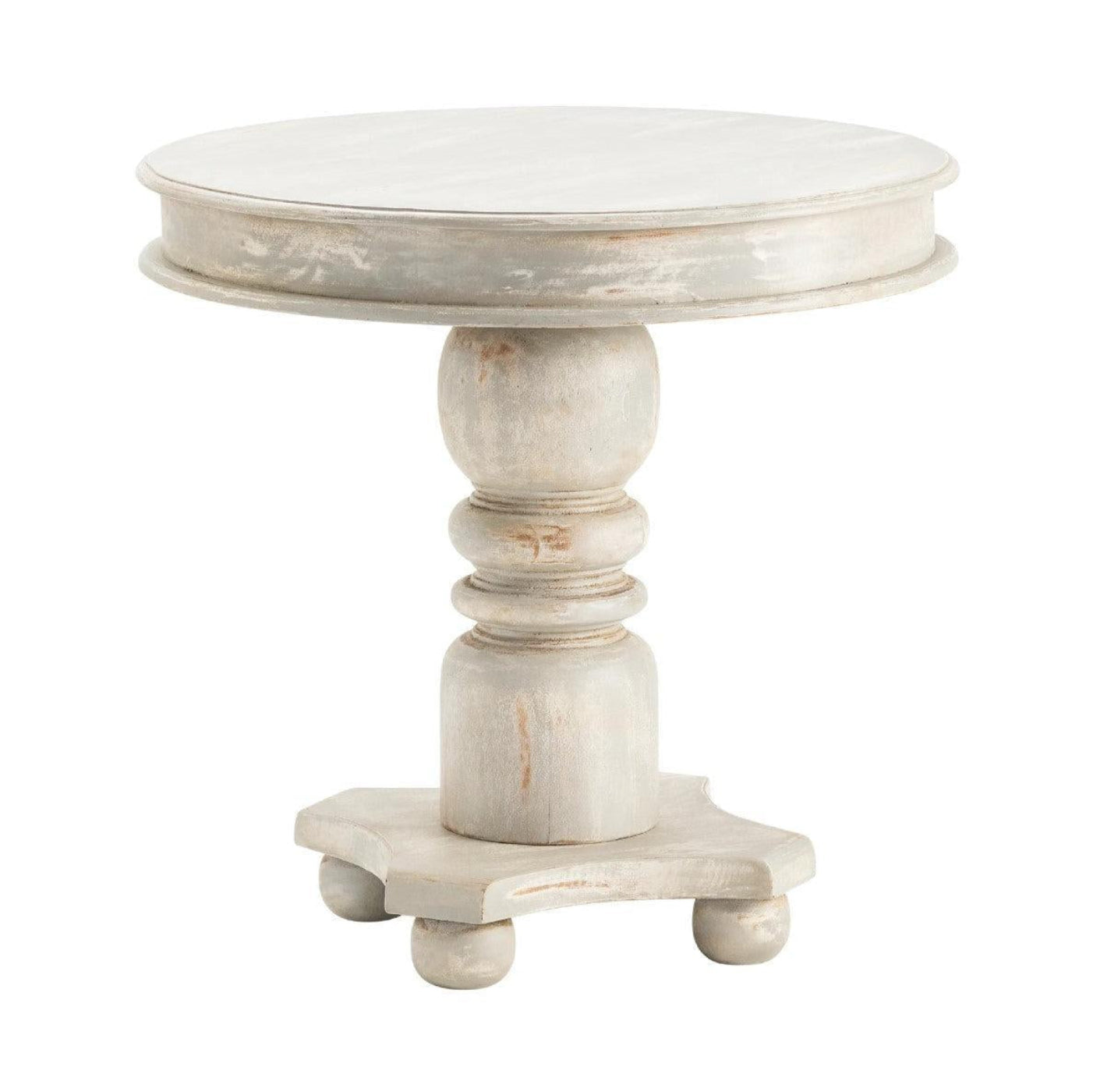 Crestview Collection Castleberry 30" x 30" x 30" Rustic Wood Accent Table In Weathered Gray Finish - CVFNR892