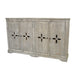 Crestview Collection Castleberry 68" x 13" x 40" 4-Drawer Rustic Weathered Gray Wood Sideboard - CVFNR907