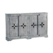 Crestview Collection Castleberry 68" x 13" x 40" 4-Drawer Rustic Weathered Gray Wood Sideboard - CVFNR907