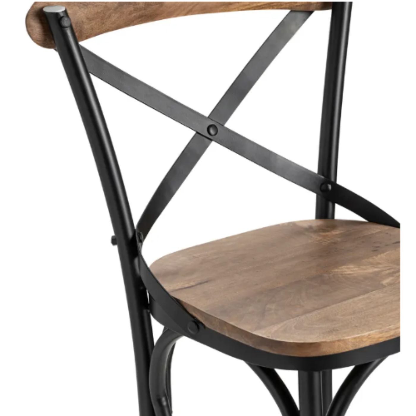 Crestview Collection Cedar Creek 19" x 20" x 43" Transitional Wood And Metal Bar Stool - CVFNR859