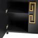 Crestview Collection Corinthian 68" x 16" x 38" 4-Door Modern Black and Gold Wood And Metal Key Sideboard - CVFZR4606