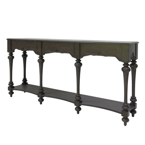 Crestview Collection Courtland 76" x 16" x 36" Traditional Wood Console In Dark Brown Finish - CVFVR8249