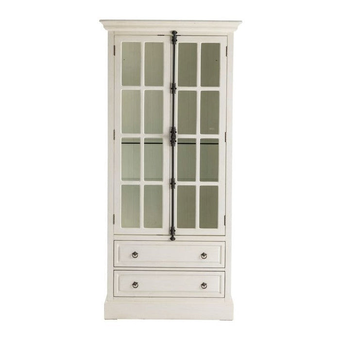 Crestview Collection Coventry 37" x 17" x 79" 2-Door 2-Drawer Traditional White Oak Curio - CVFZR1461