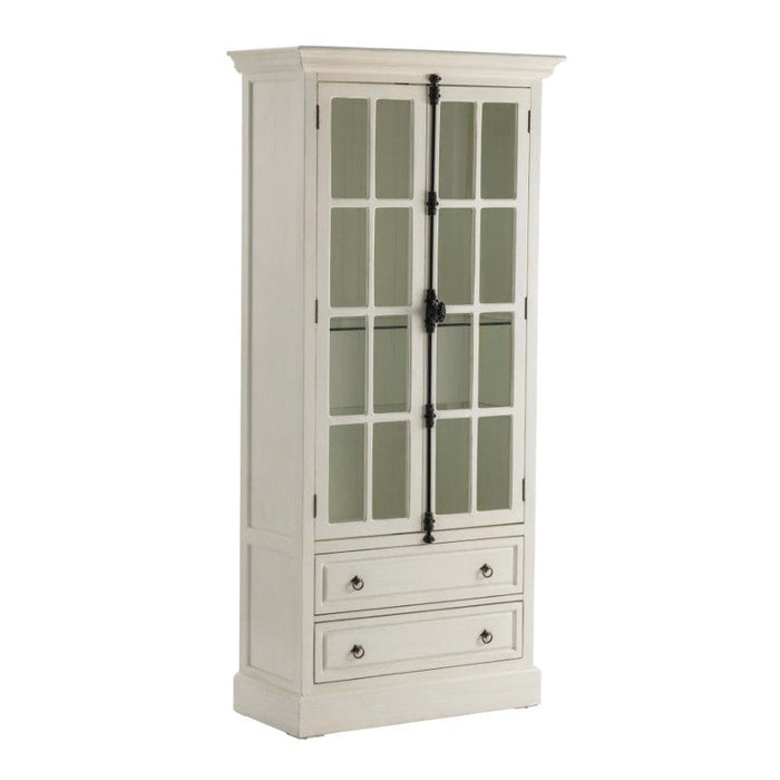 Crestview Collection Coventry 37" x 17" x 79" 2-Door 2-Drawer Traditional White Oak Curio - CVFZR1461