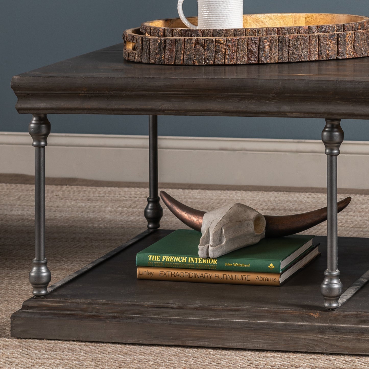 Crestview Collection Covington 48" x 28" x 20" Occasional Wood Rectangle Cocktail Table - CVFNR960