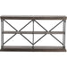 Crestview Collection Covington 64" x 17" x 34" Rustic Metal And Wood Console Table In Dark Brown and Black Finish - CVFNR964