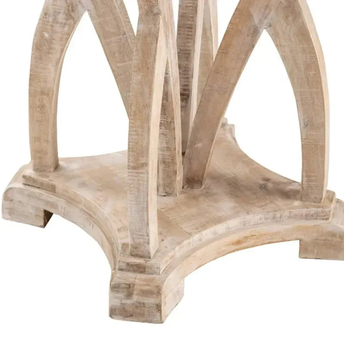 Crestview Collection Evelyn 26" x 26" x 29" Rustic Wood Accent Table In Light Brown Finish - CVFNR782