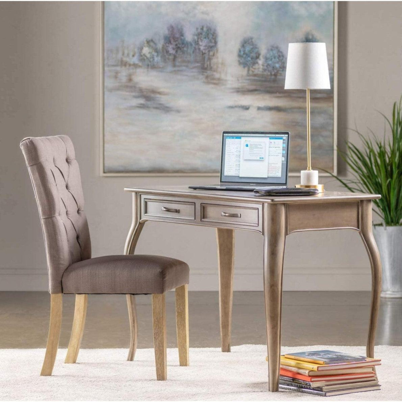 Crestview Collection Faulkner 44" x 22" x 30" Traditional Wood Writing Desk In Brown Finish - CVFVR8233