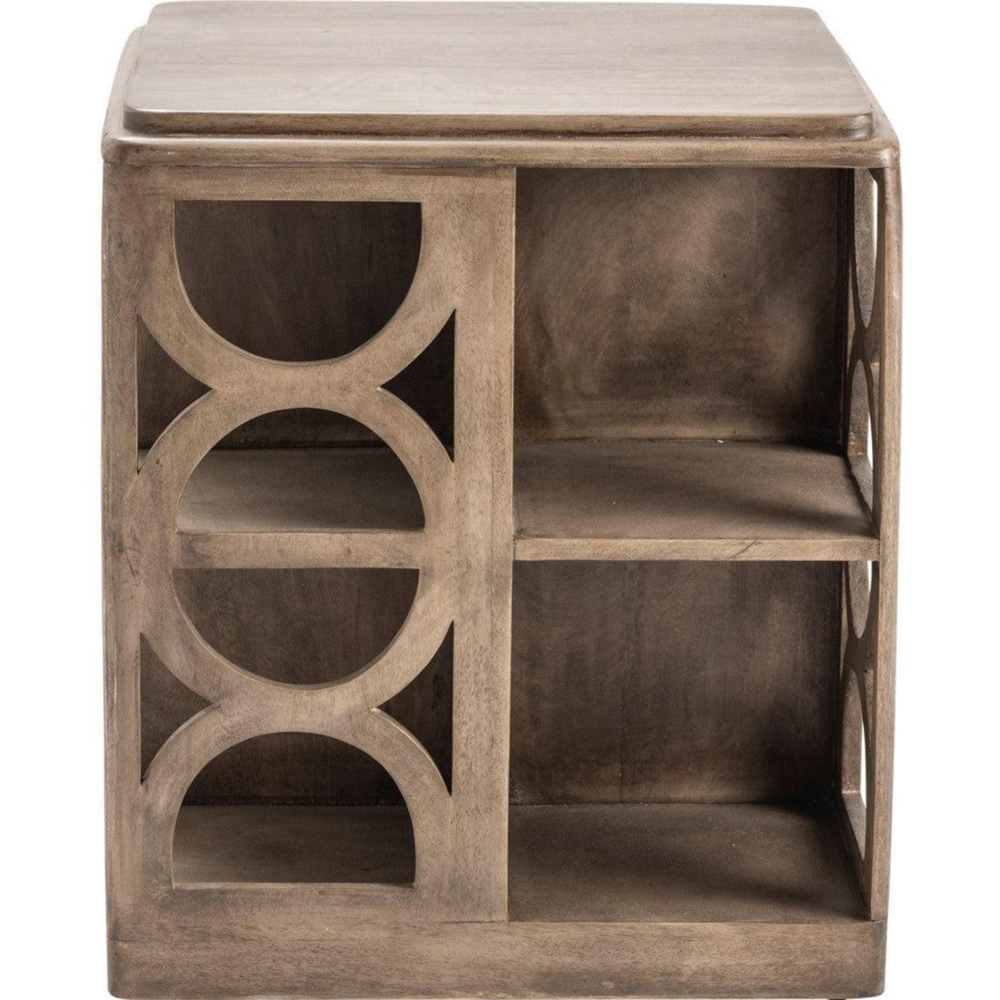 Crestview Collection Fletcher 23" x 23" x 27" Rustic Wood Accent Table In Natural Wood Fin - CVFNR779ish