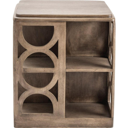 Crestview Collection Fletcher 23" x 23" x 27" Rustic Wood Accent Table In Natural Wood Fin - CVFNR779ish