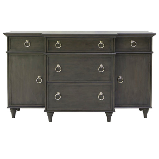 Crestview Collection Galloway Credenza 64" x 17" x 37" 2-Door 5-Drawer Transitional - CVFVR8240