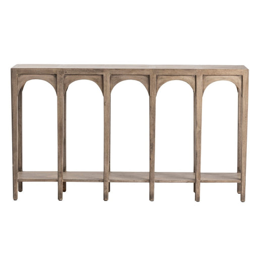 Crestview Collection Gotham 64" x 14" x 36" Rustic Unfinished Wood Console Table - CVFNR783