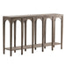 Crestview Collection Gotham 64" x 14" x 36" Rustic Unfinished Wood Console Table - CVFNR783