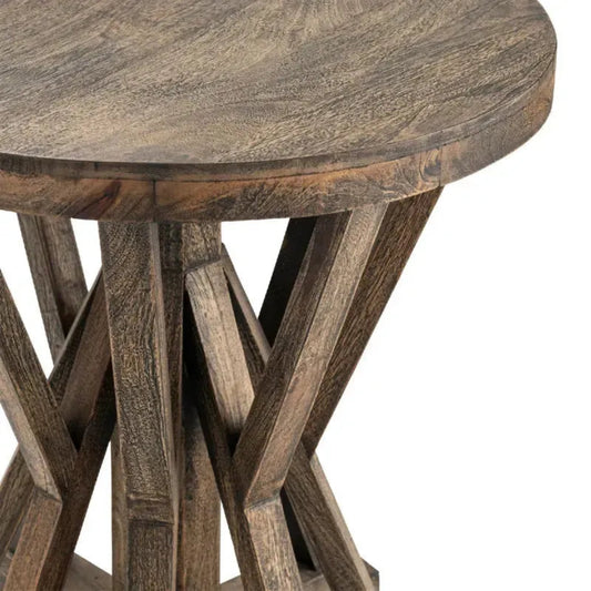 Crestview Collection Hamilton 24" x 24" x 24" Occasional Wood End Table In Brown Finish - CVFNR781