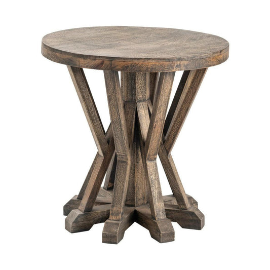 Crestview Collection Hamilton 24" x 24" x 24" Occasional Wood End Table In Brown Finish - CVFNR781