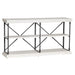 Crestview Collection Hanover 64" x 17" x 34" Traditional Metal And Wood Console In Distressed White Finish - CVFZR4548