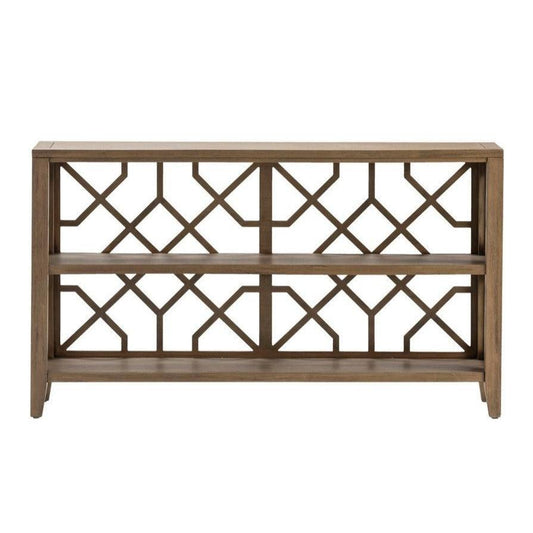 Crestview Collection Hawthorne Estate 56" x 13" x 32" Traditional Wood Open Fretwork Console In Dayton Finish