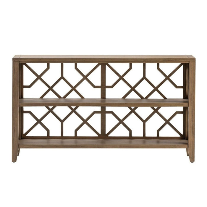 Crestview Collection Hawthorne Estate 56" x 13" x 32" Traditional Wood Open Fretwork Console In Dayton Finish - CVFVR8139