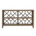 Crestview Collection Hawthorne Estate 56" x 13" x 32" Traditional Wood Open Fretwork Console In Dayton Finish - CVFVR8139